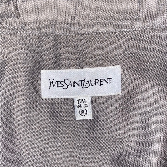 Yves Saint Laurent Vintage Gray Button-Up Shirt - Picture 3 of 4